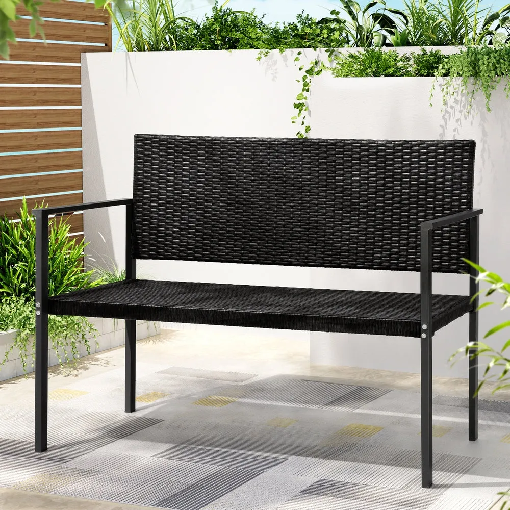 2-Seater Wicker Garden Bench, Weather-Resistant, Gardeon