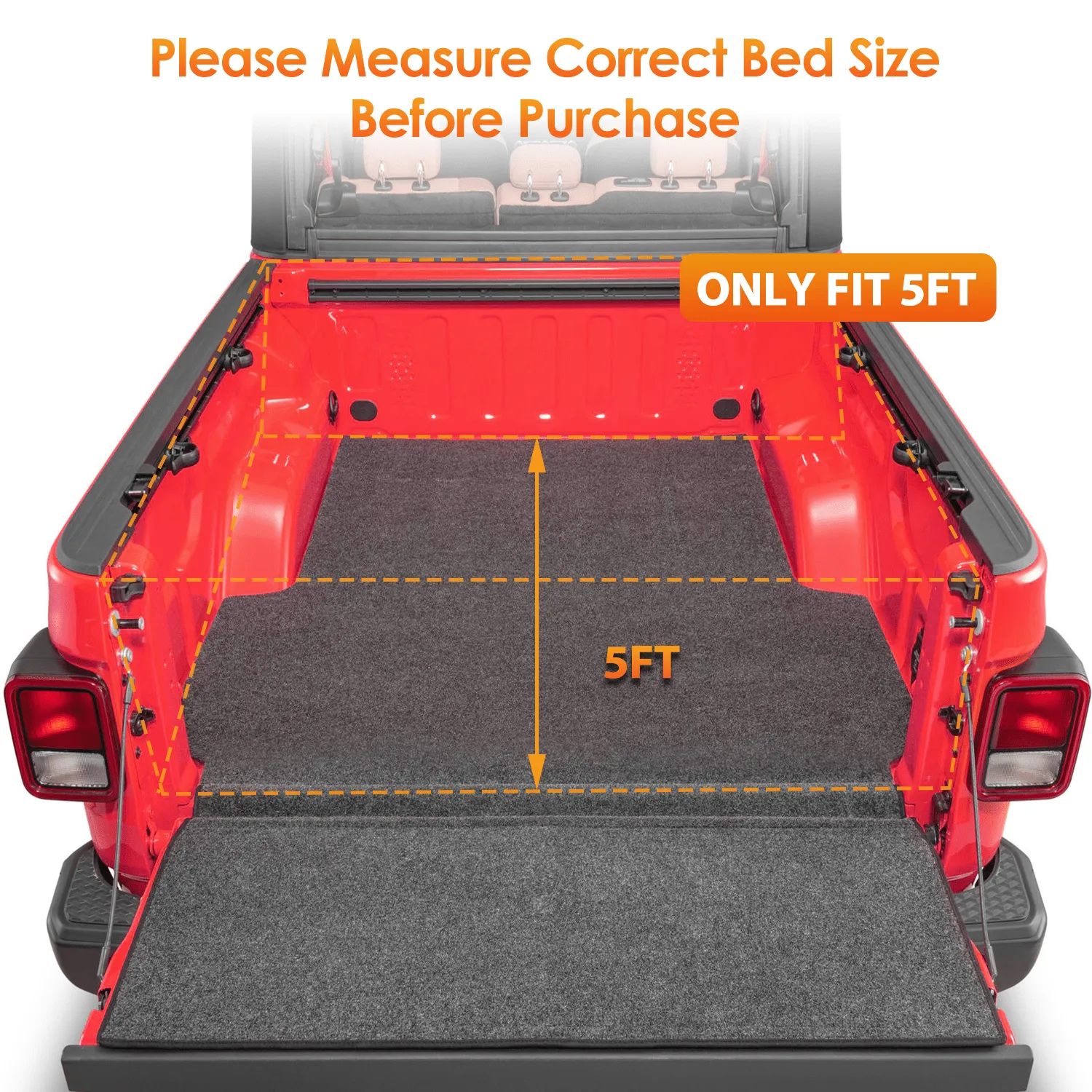 2020-2024 Jeep Gladiator JT 6.5ft Soft Roll Up Truck Tonneau Cover