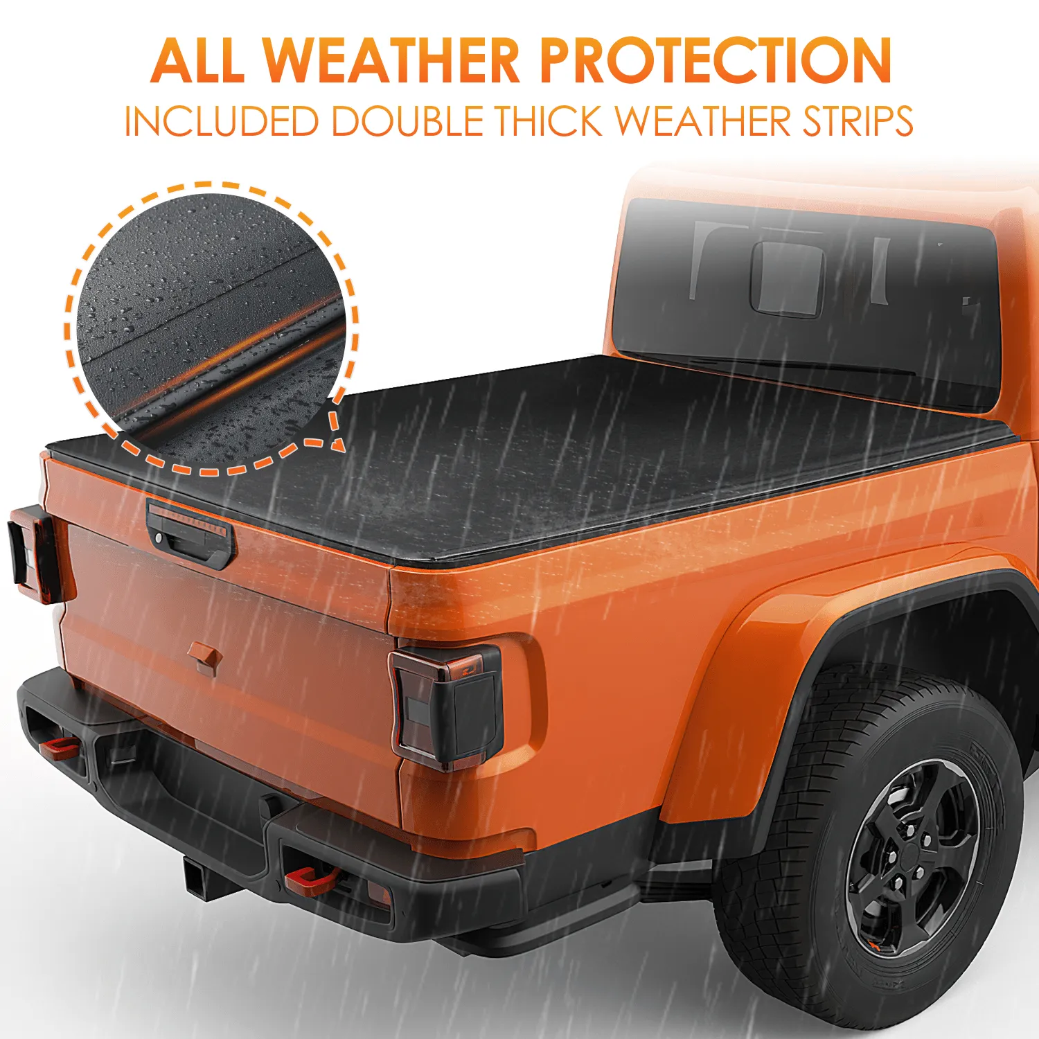 2020-2024 Jeep Gladiator JT 6.5ft Soft Roll Up Truck Tonneau Cover