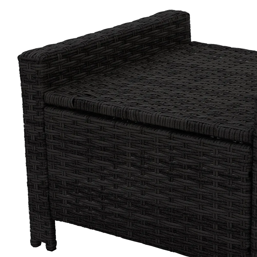 Adjustable Wicker Recliner Chair Set, UV-resistant, Gardeon