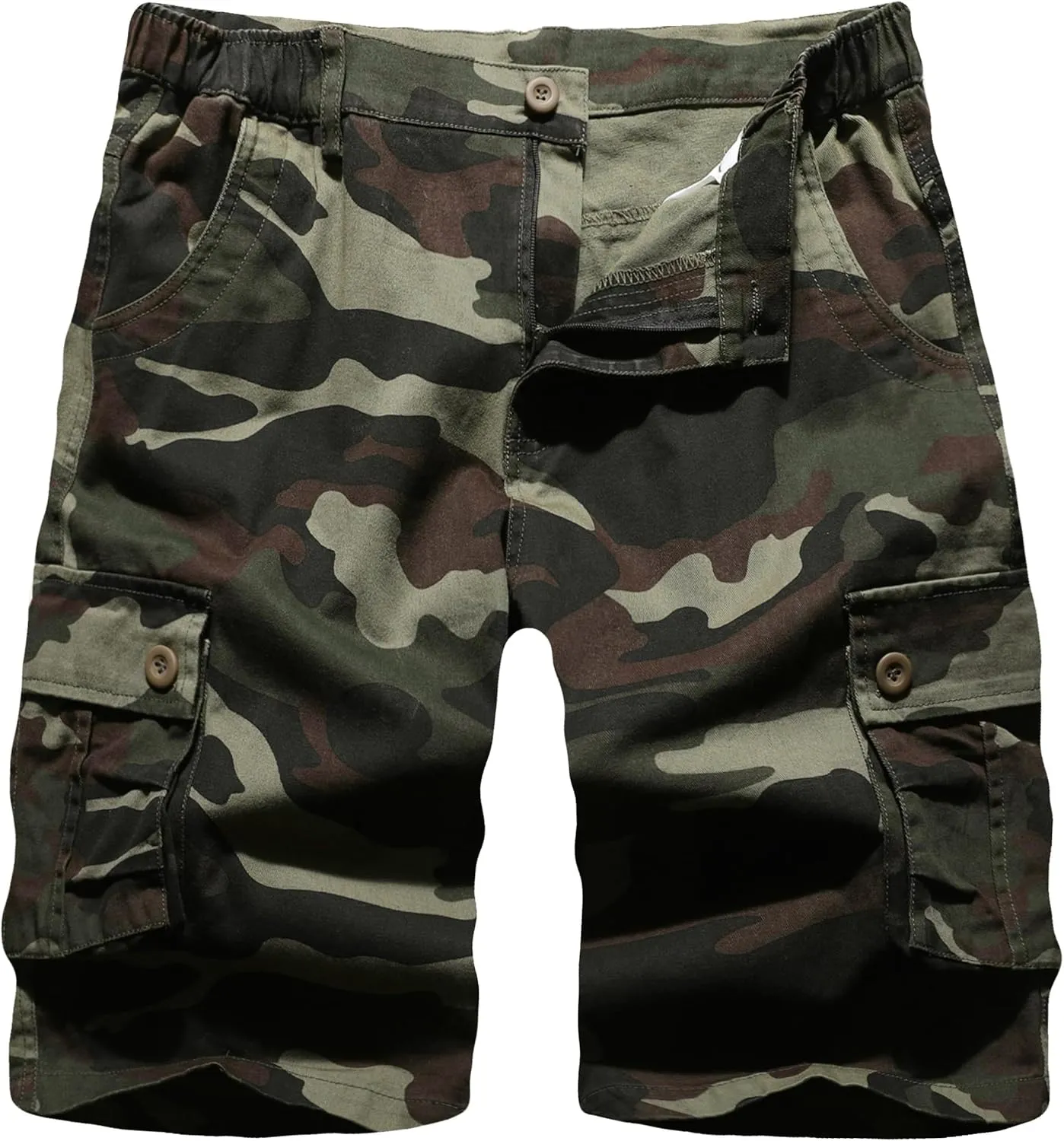 APTRO Men's Cargo Shorts Multi-Pockets Twill Camo Casual Work Shorts