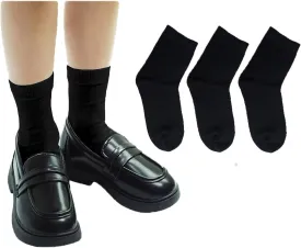 Boys Dress Socks 3 Pairs Kids Boys Girls Crew Dress Sock Cotton Uniform Socks for Girls