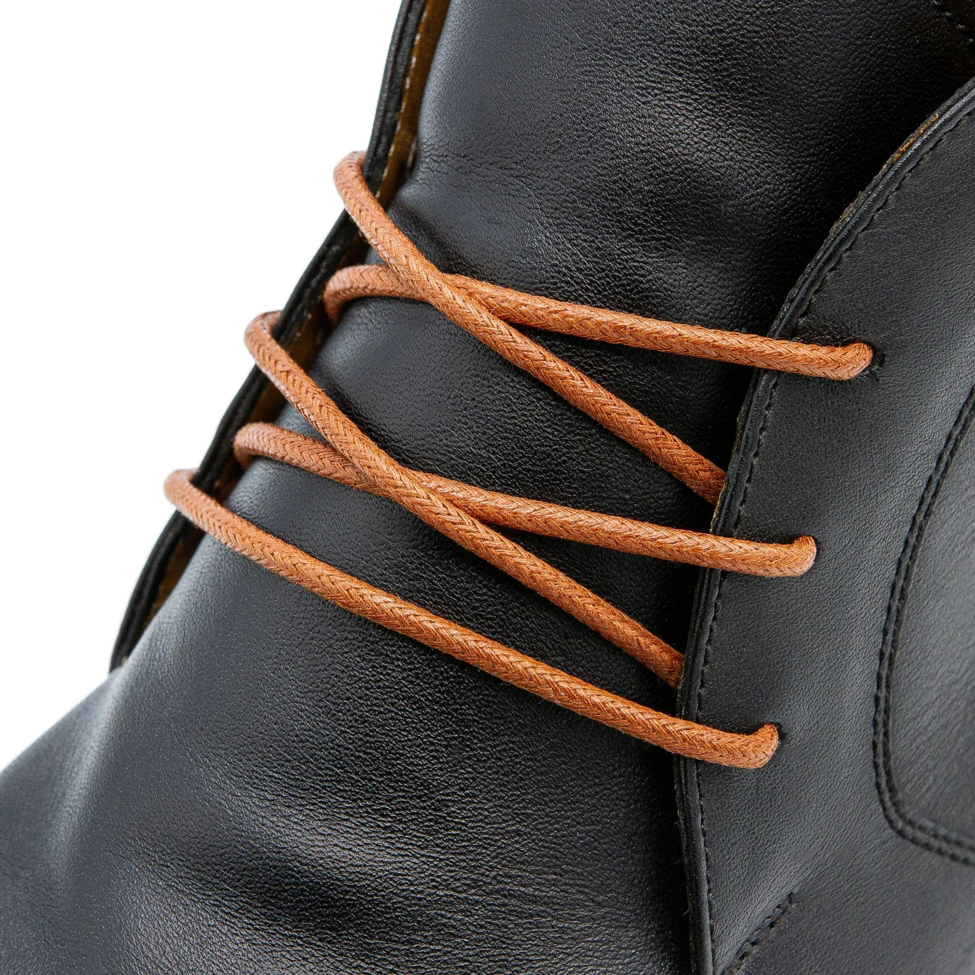Brown Waxed Dress Shoelaces