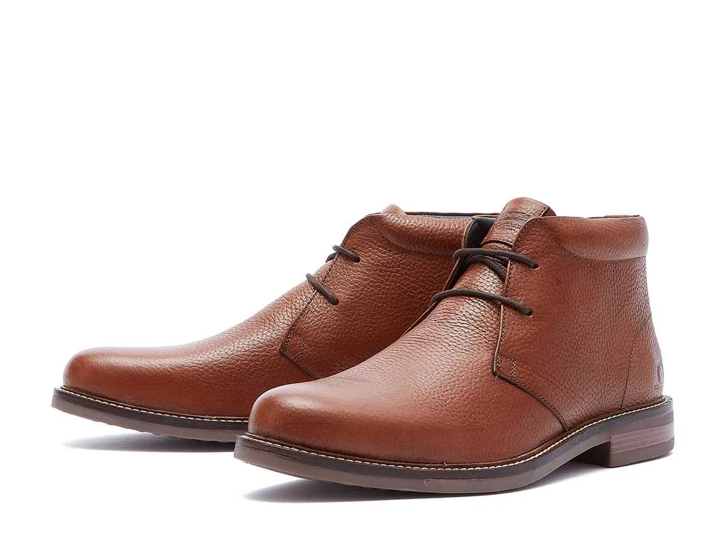 CHATHAM Mens Buckland Tumbled Leather Lace Boots - Dark Tan
