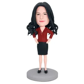 Female Office In Business Attire Custom Figure Bobbleheads