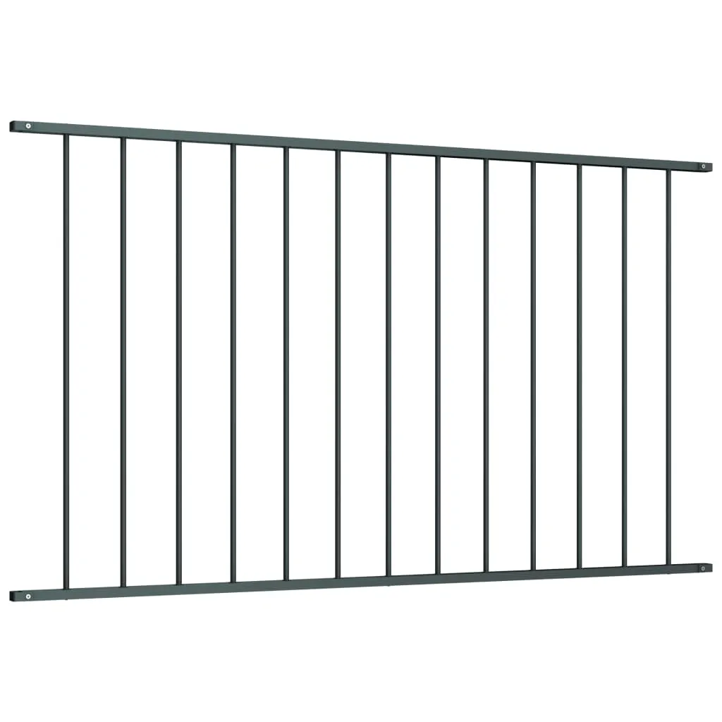 Fence Panel Powder-coated Steel 1.7x0.75 m Anthracite