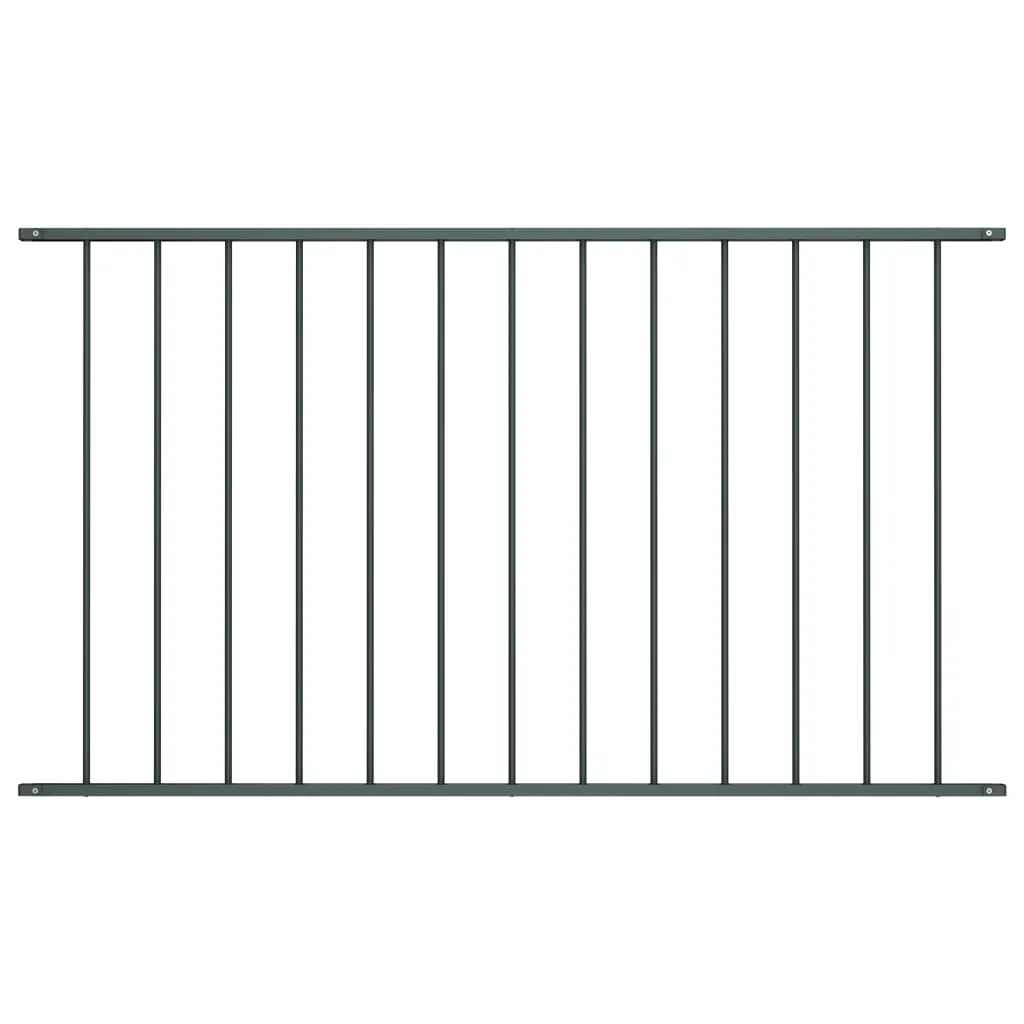 Fence Panel Powder-coated Steel 1.7x0.75 m Anthracite