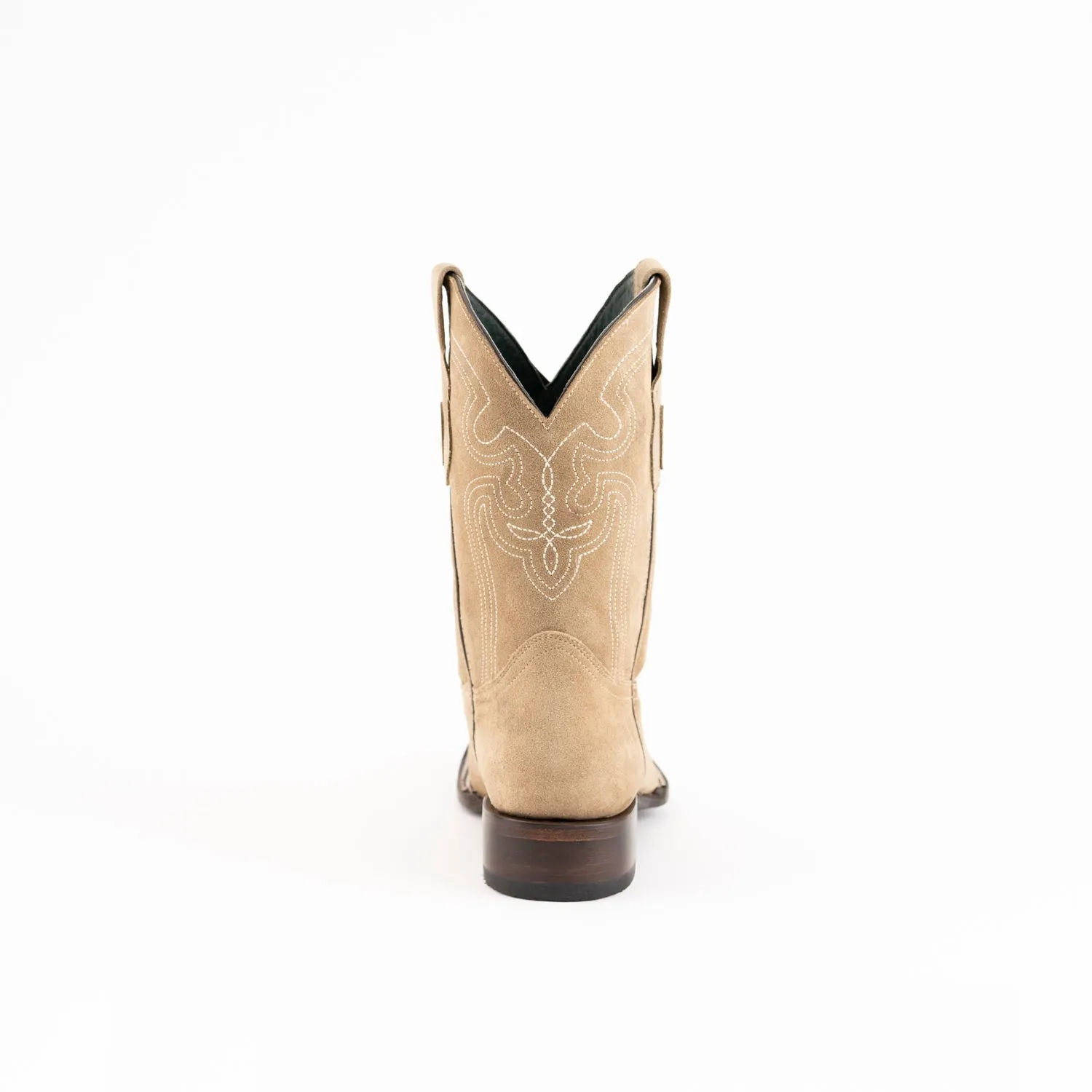 Ferrini Mens Taupe Leather Roughrider D-Toe 10in Cowboy Boots