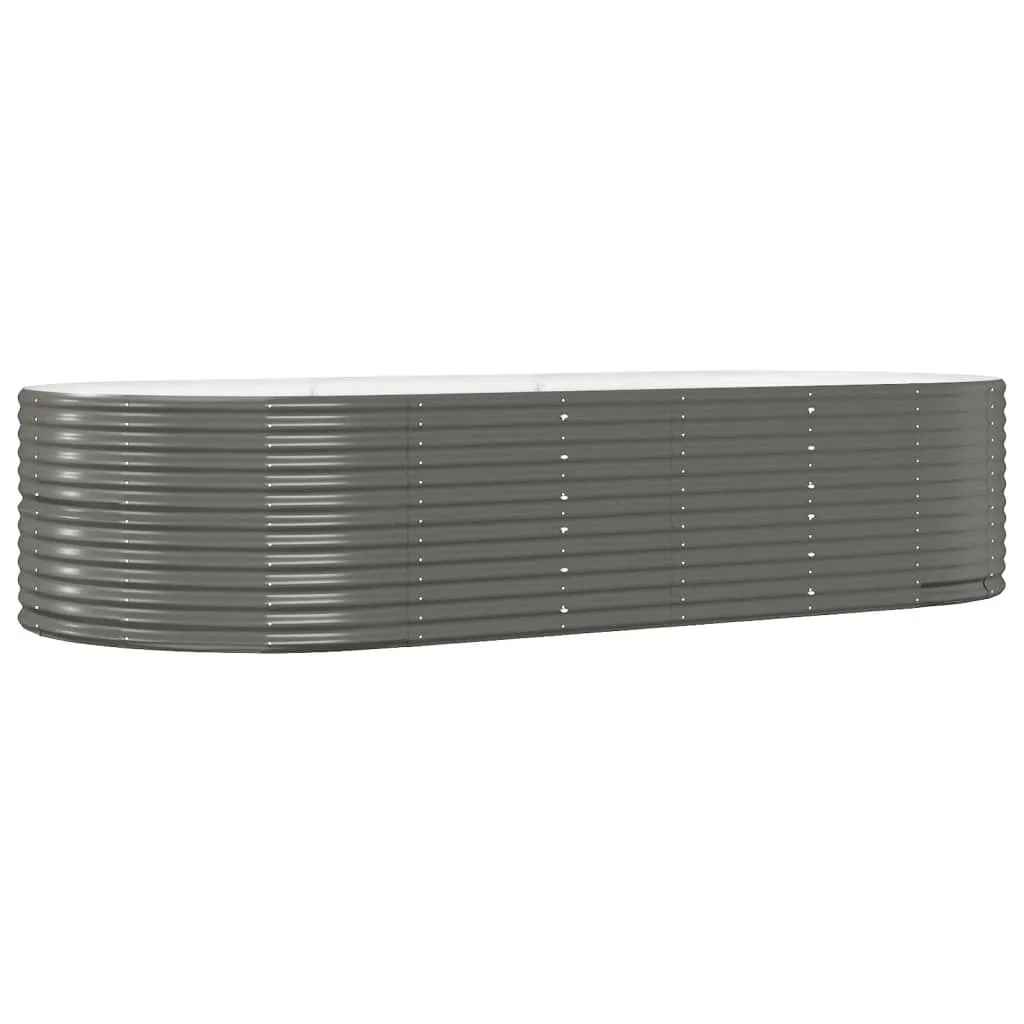 Garden Planter Grey 291x140x68 cm Powder-coated Steel