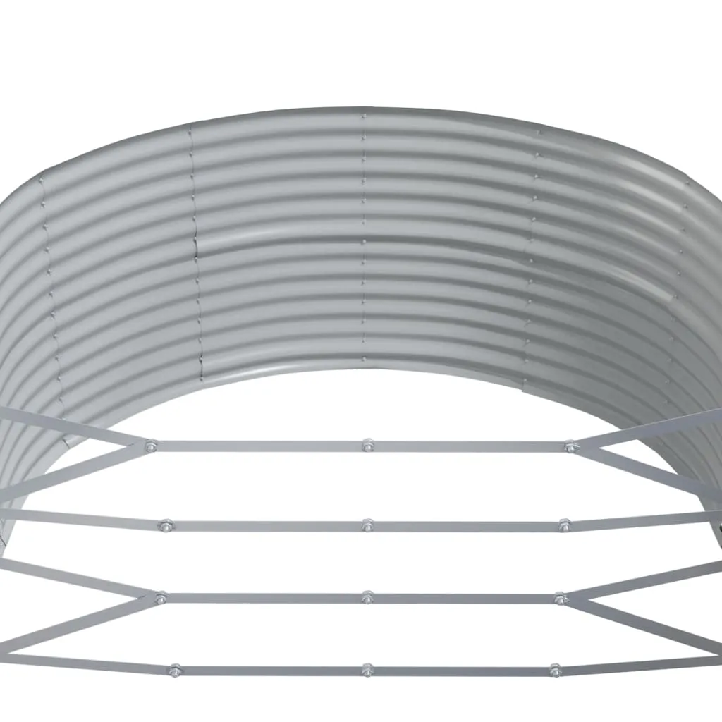 Garden Planter Grey 291x140x68 cm Powder-coated Steel