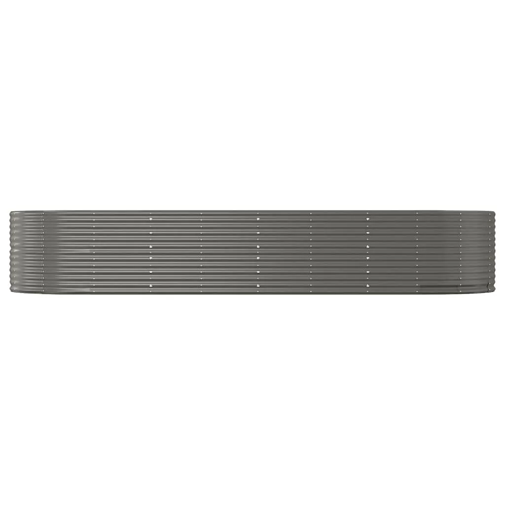 Garden Planter Grey 367x140x68 cm Powder-coated Steel