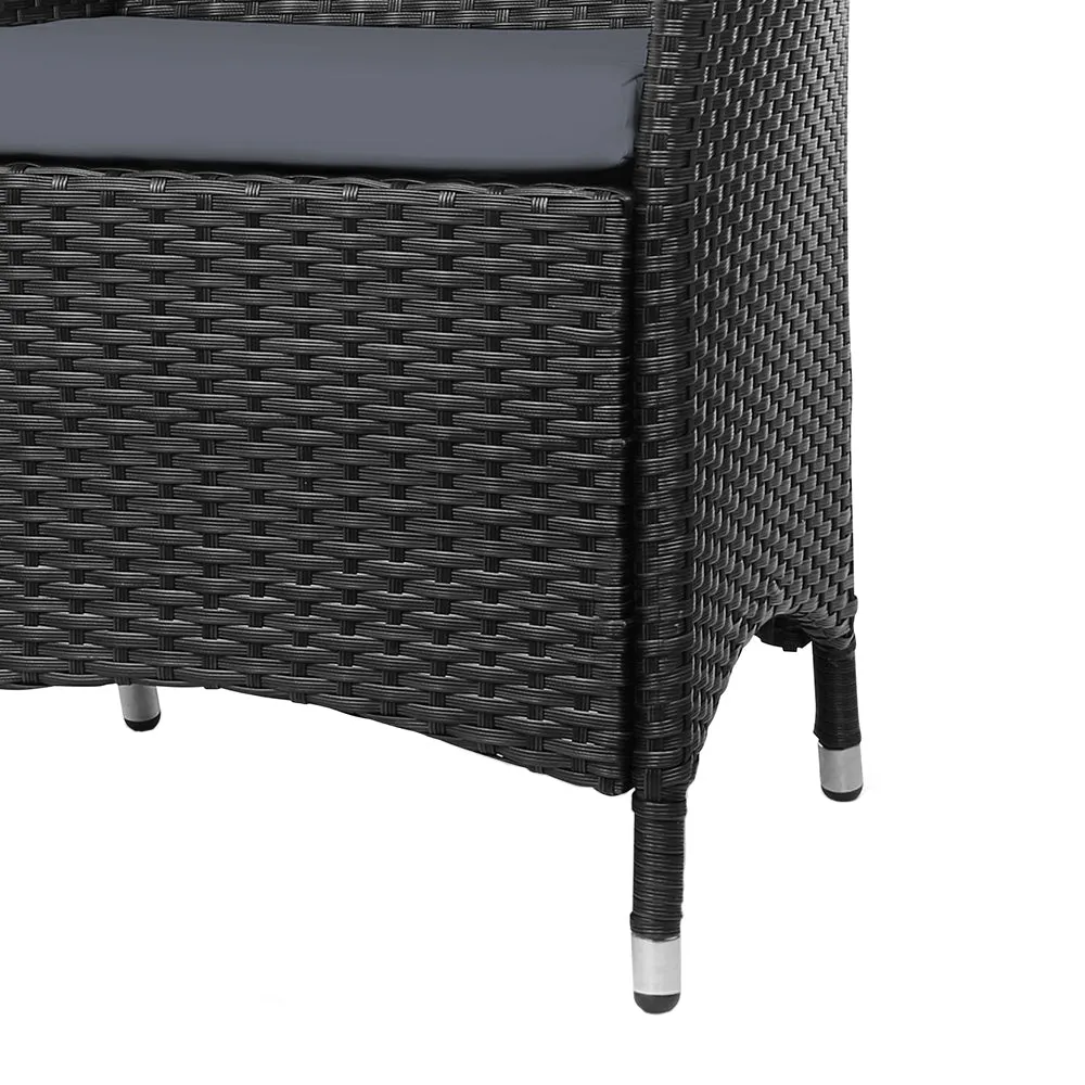Gardeon Outdoor Dining Chairs Patio Furniture Wicker Garden Cushion Idris 2PC