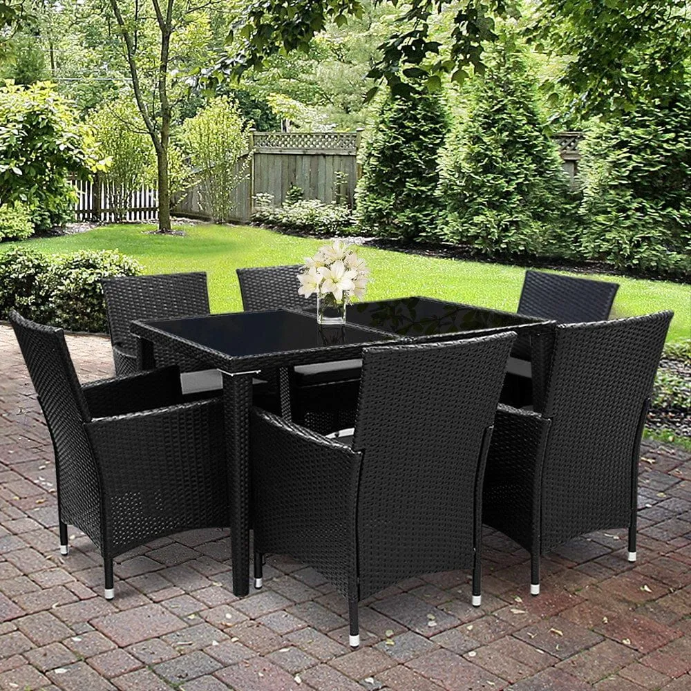 Gardeon Outdoor Furniture Seven Piece Dining Set