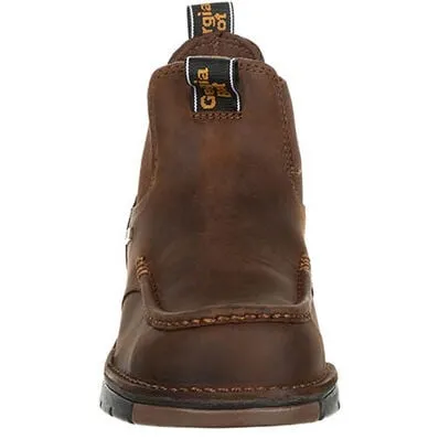 Georgia Boot Athens Chelsea Waterproof Work Boot (Dark Brown, 10W)