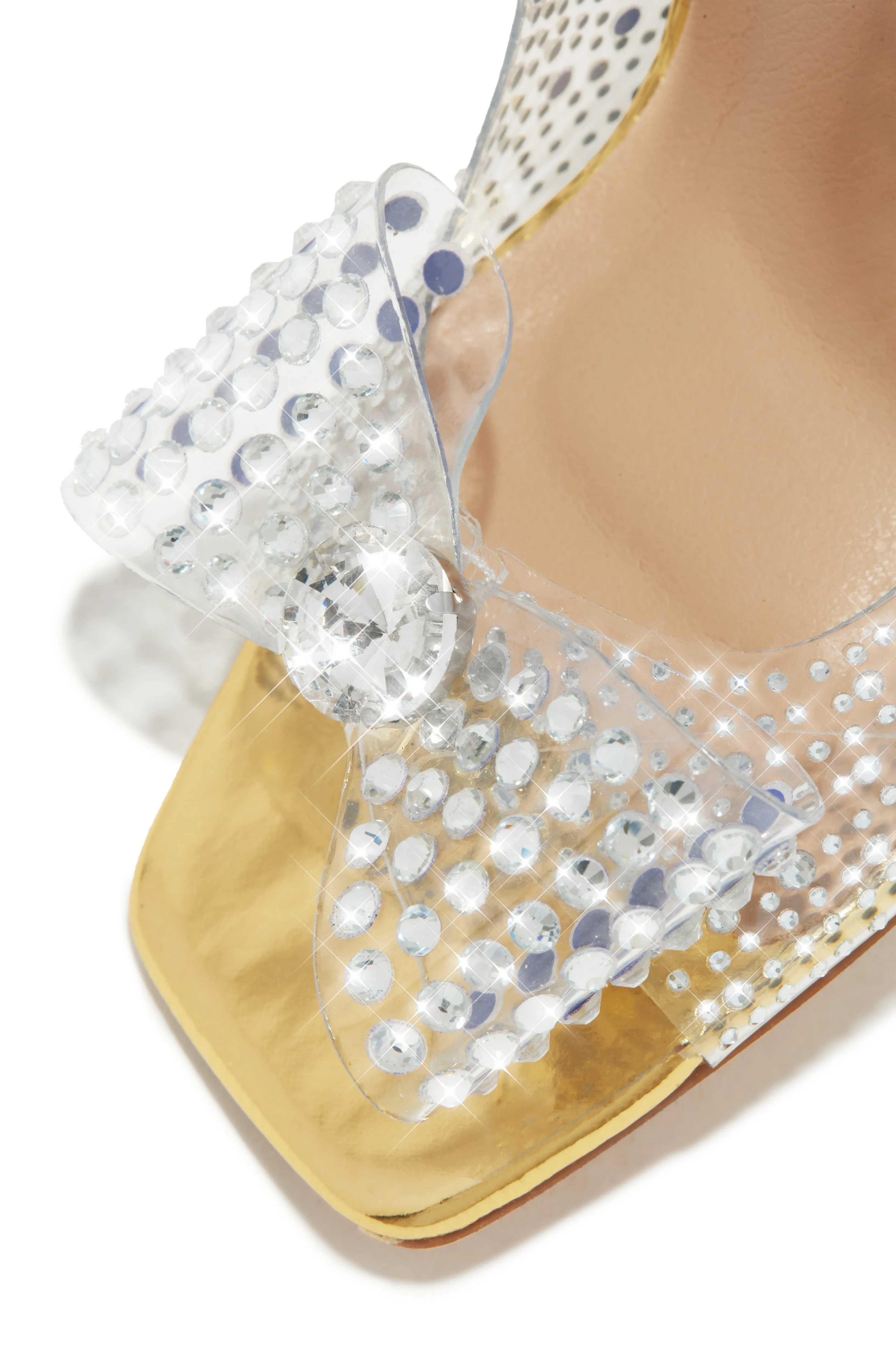 High Class Embellished Heels - Gold