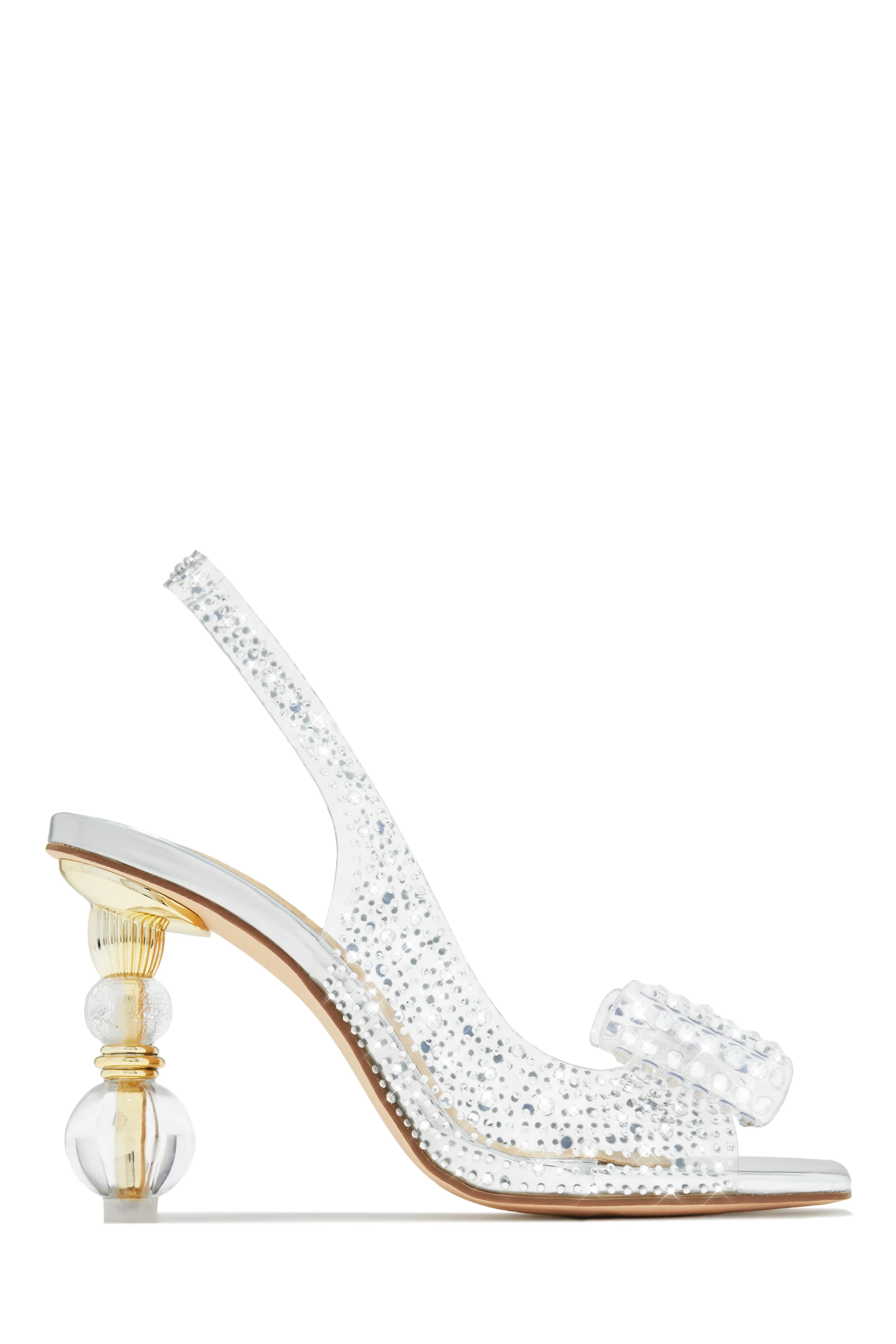 High Class Embellished Heels - Gold