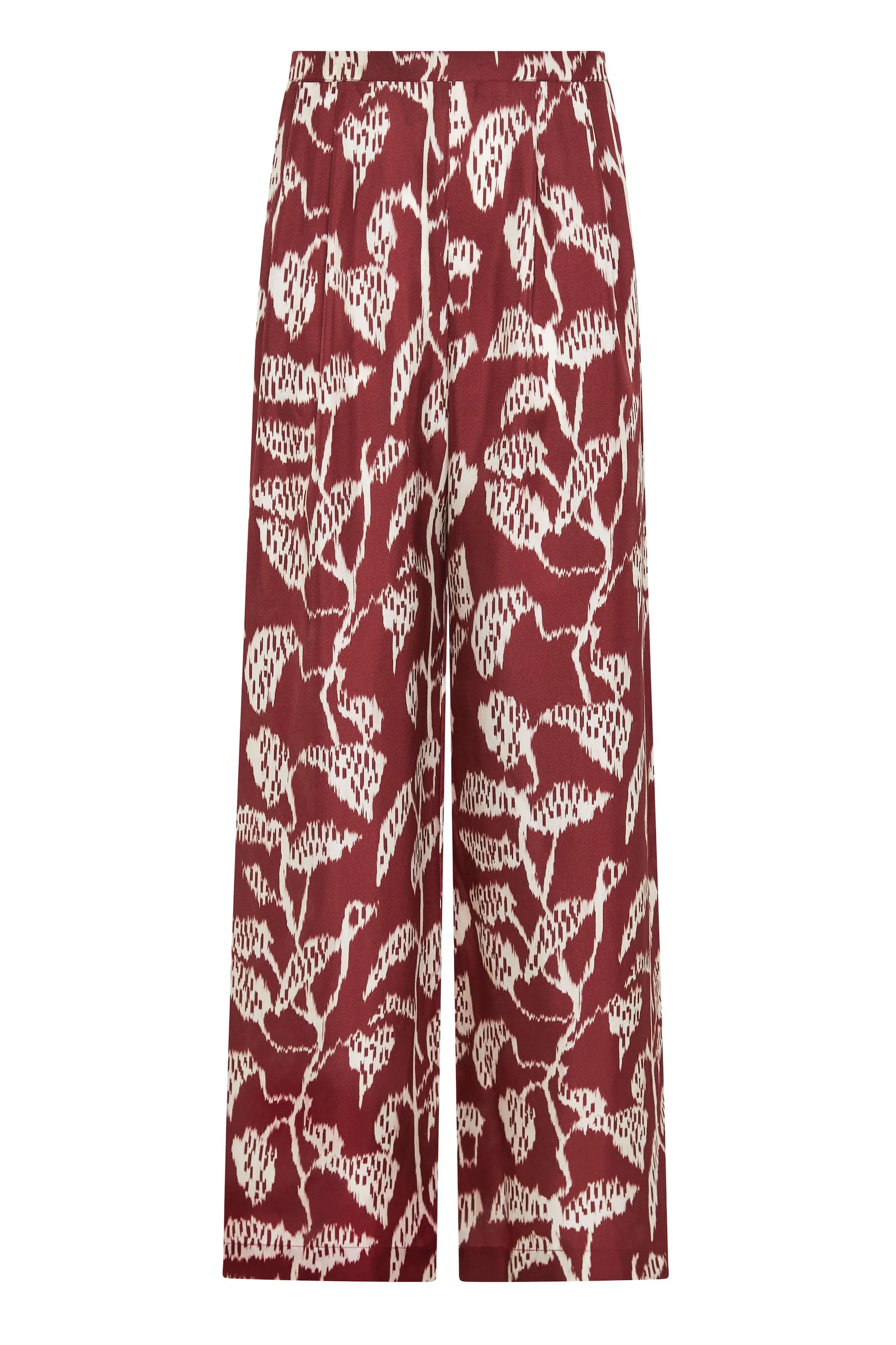 Isola Trouser Burgundy Vine Silk Twill