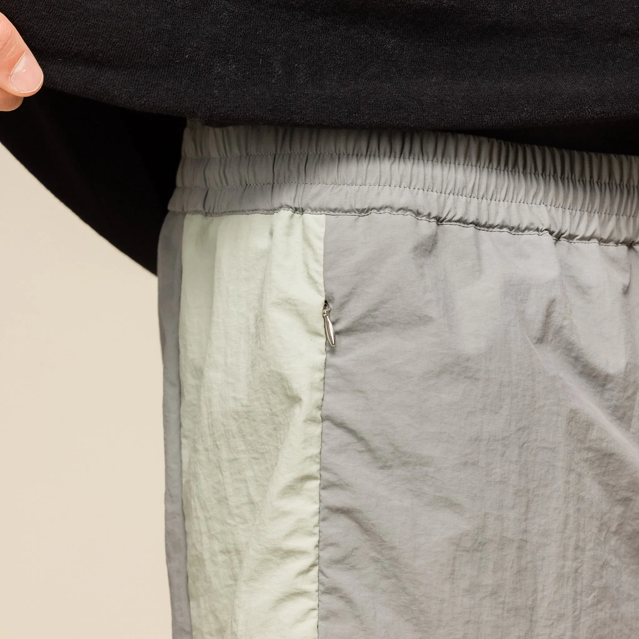 J.L-A.L - Nylon Shorts - Grey-Green