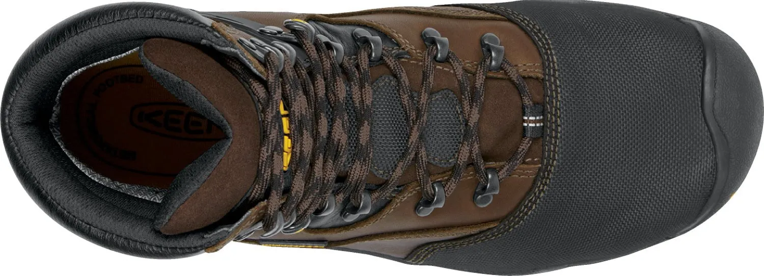 Keen Utility Mens Louisville 6in WP Met Slate Black Leather Work Boots