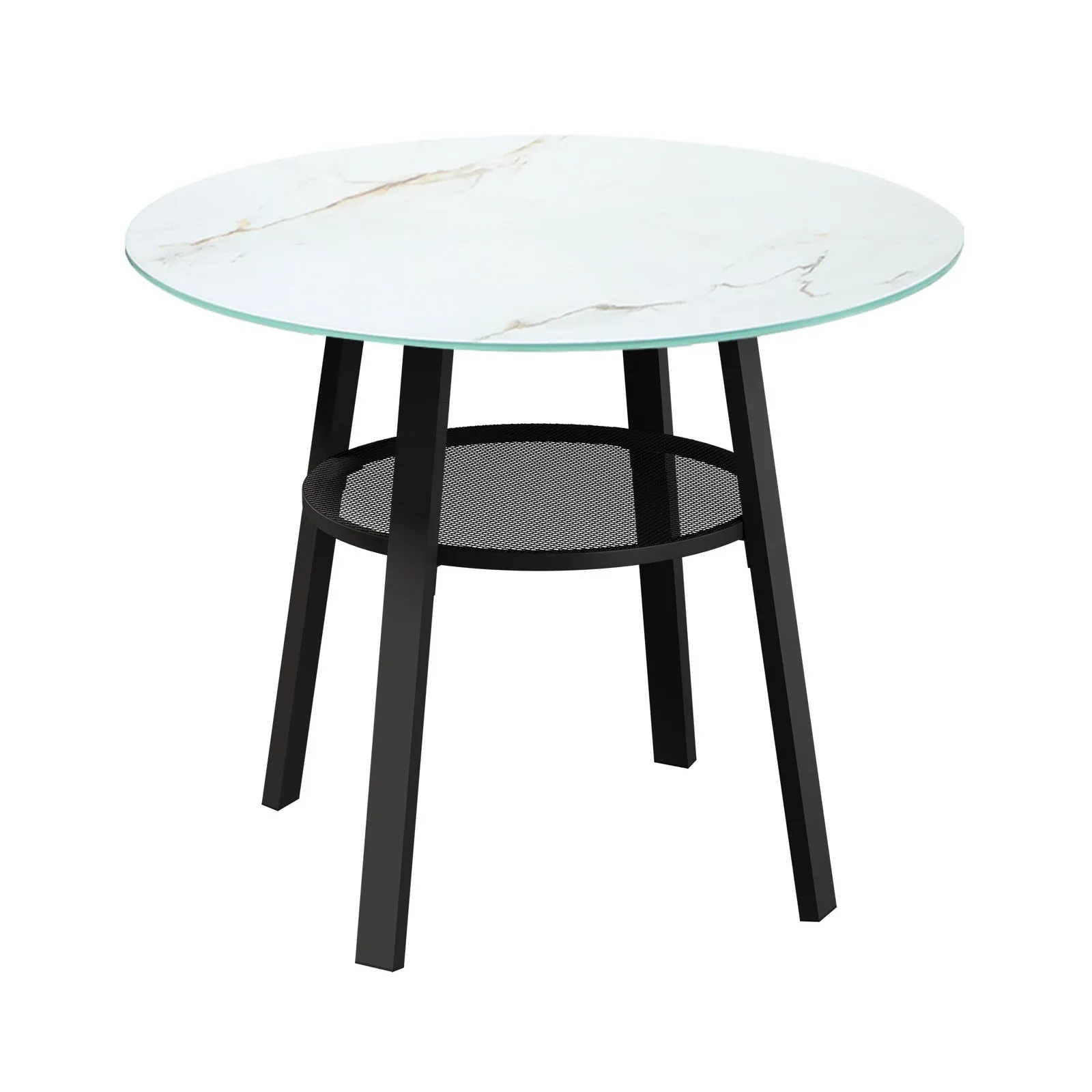 Livsip Outdoor Dining Set Patio Furniture 3PC Lounge Setting Table Storage Shelf