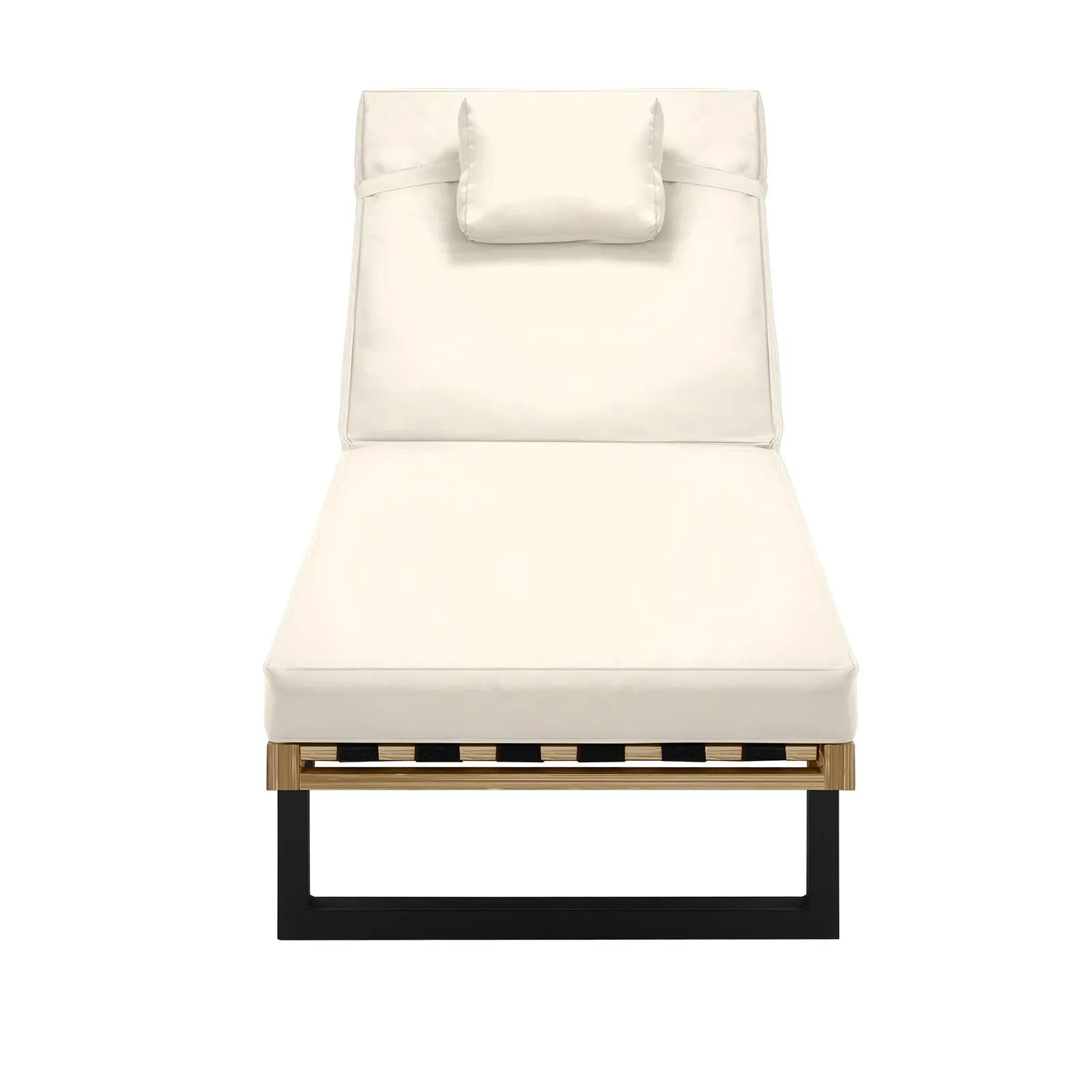 Livsip Sun Lounge Outdoor Lounger Day Bed Garden Patio Furniture Setting Beige