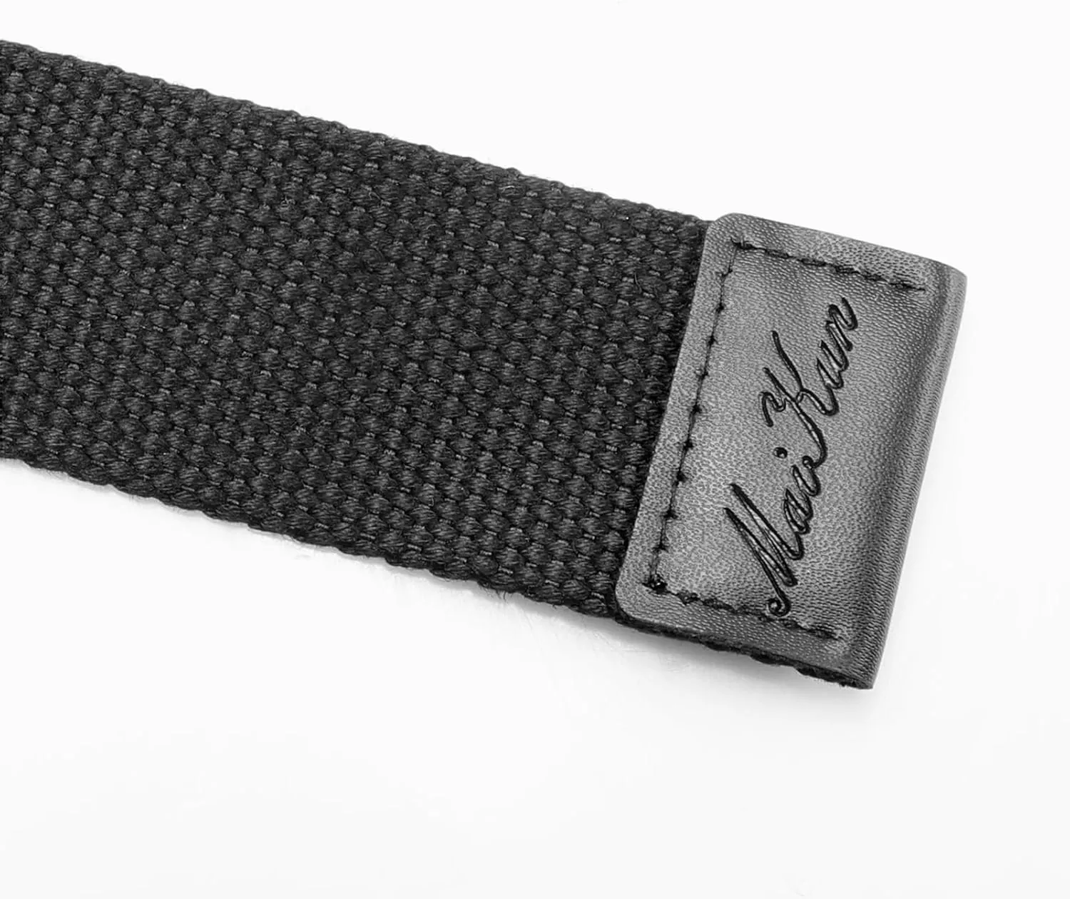maikun Mens & Womens Canvas Belt with Black D-ring Buckle 1 1/2" Wide Solid Color Fabric Belt for Men