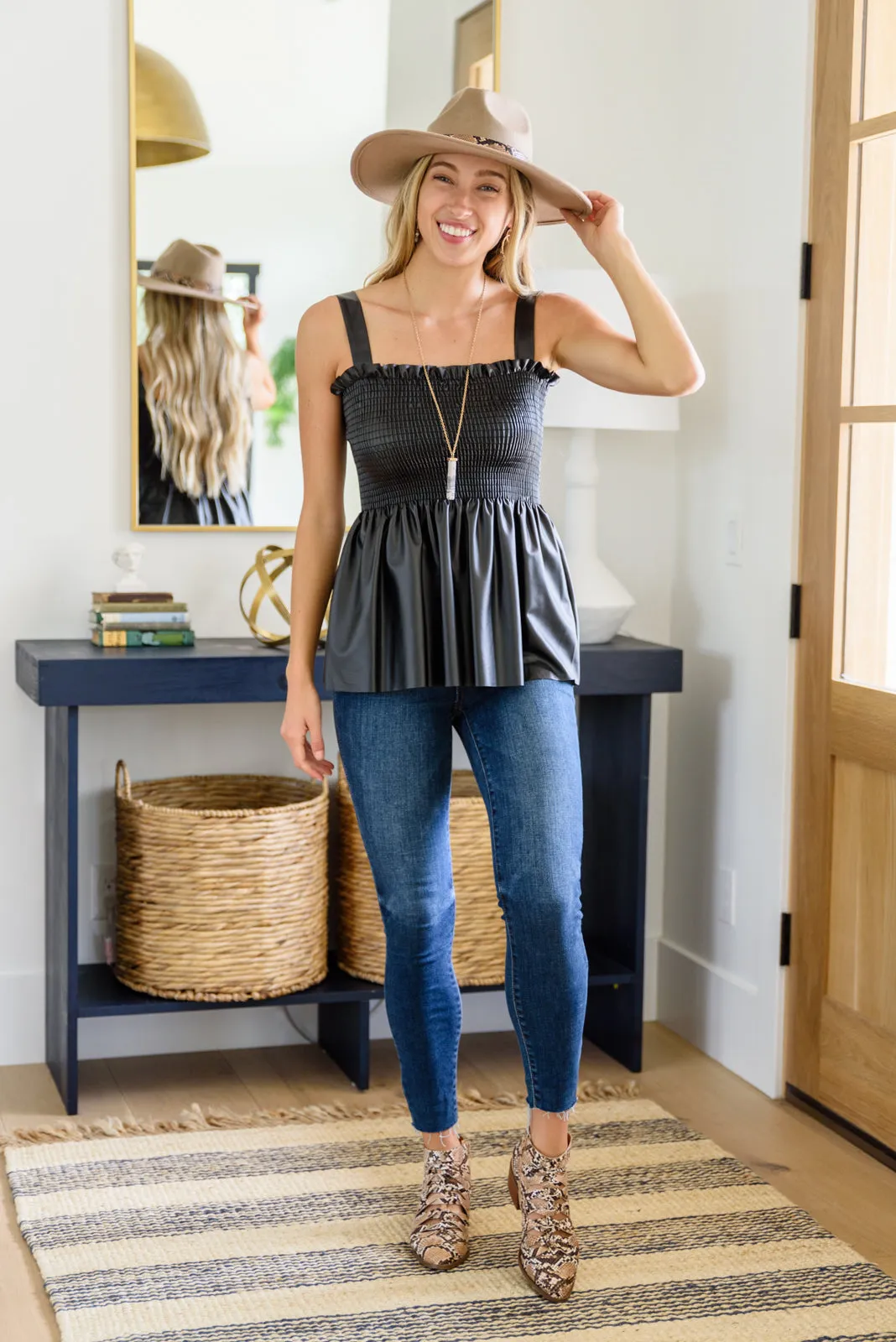 Make my Mark Faux Leather Tank