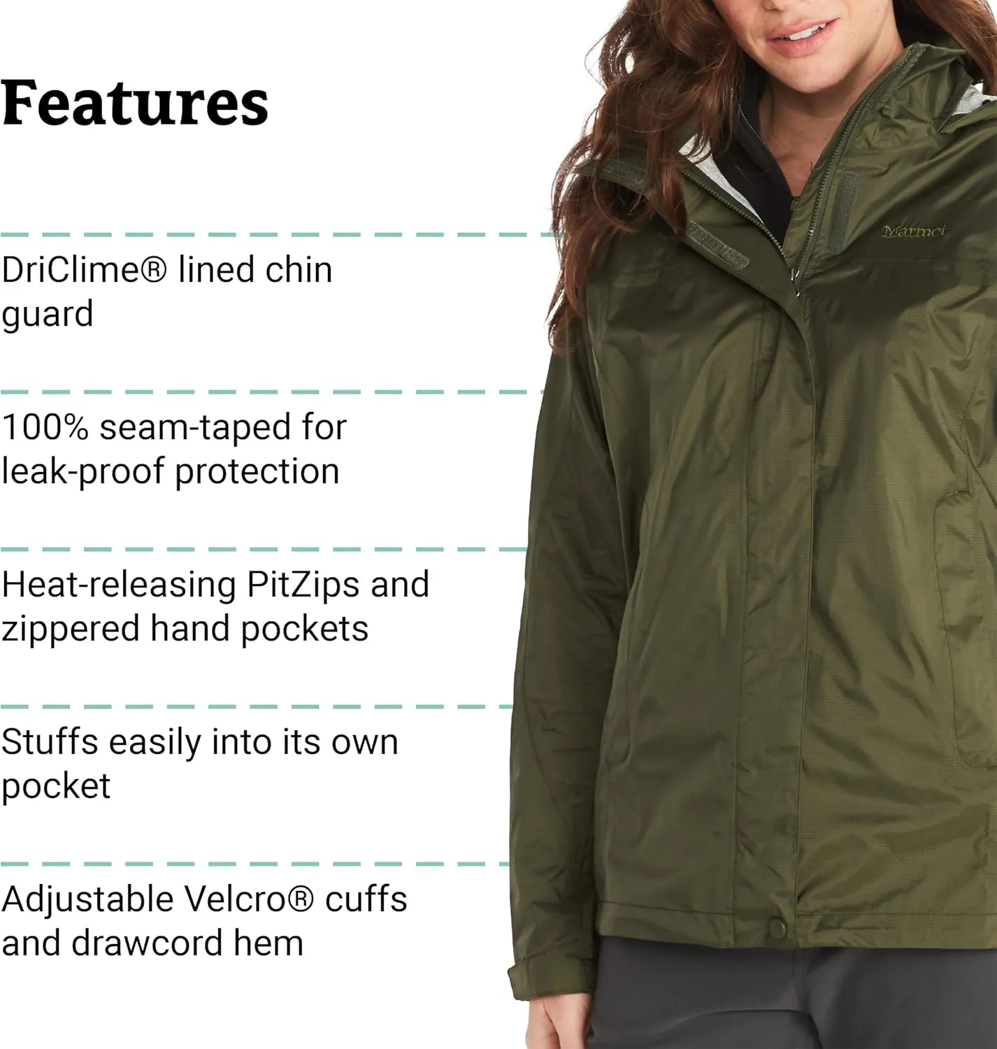 MARMOT Women??s Precip Eco Lightweight & Waterproof Rain Jacket