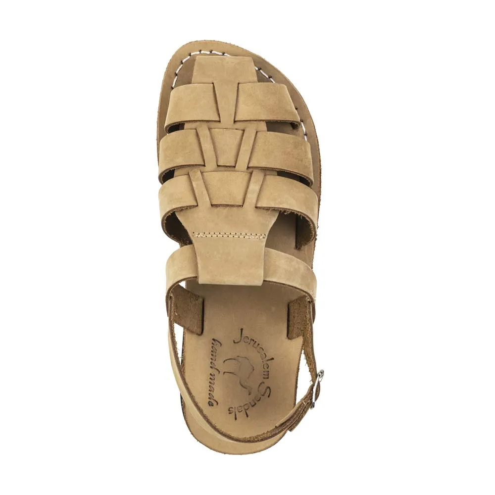 Michael - Slingback Leather Fisherman Sandal | Yellow Nubuck
