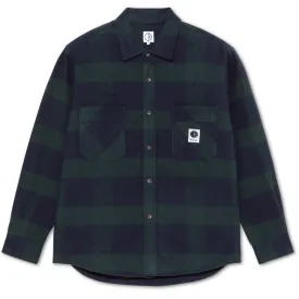 Mike LS Shirt Flannel Navy/Teal