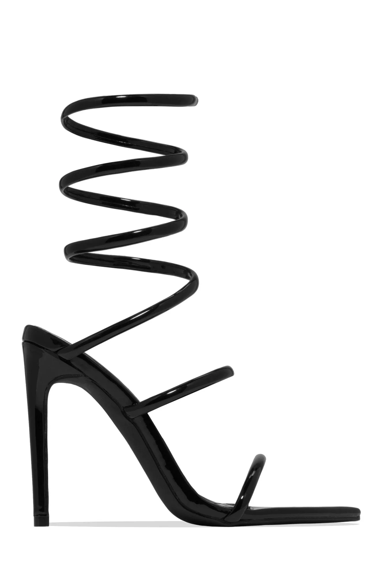 Nathalie Around The Ankle Coil High Heels - Brown