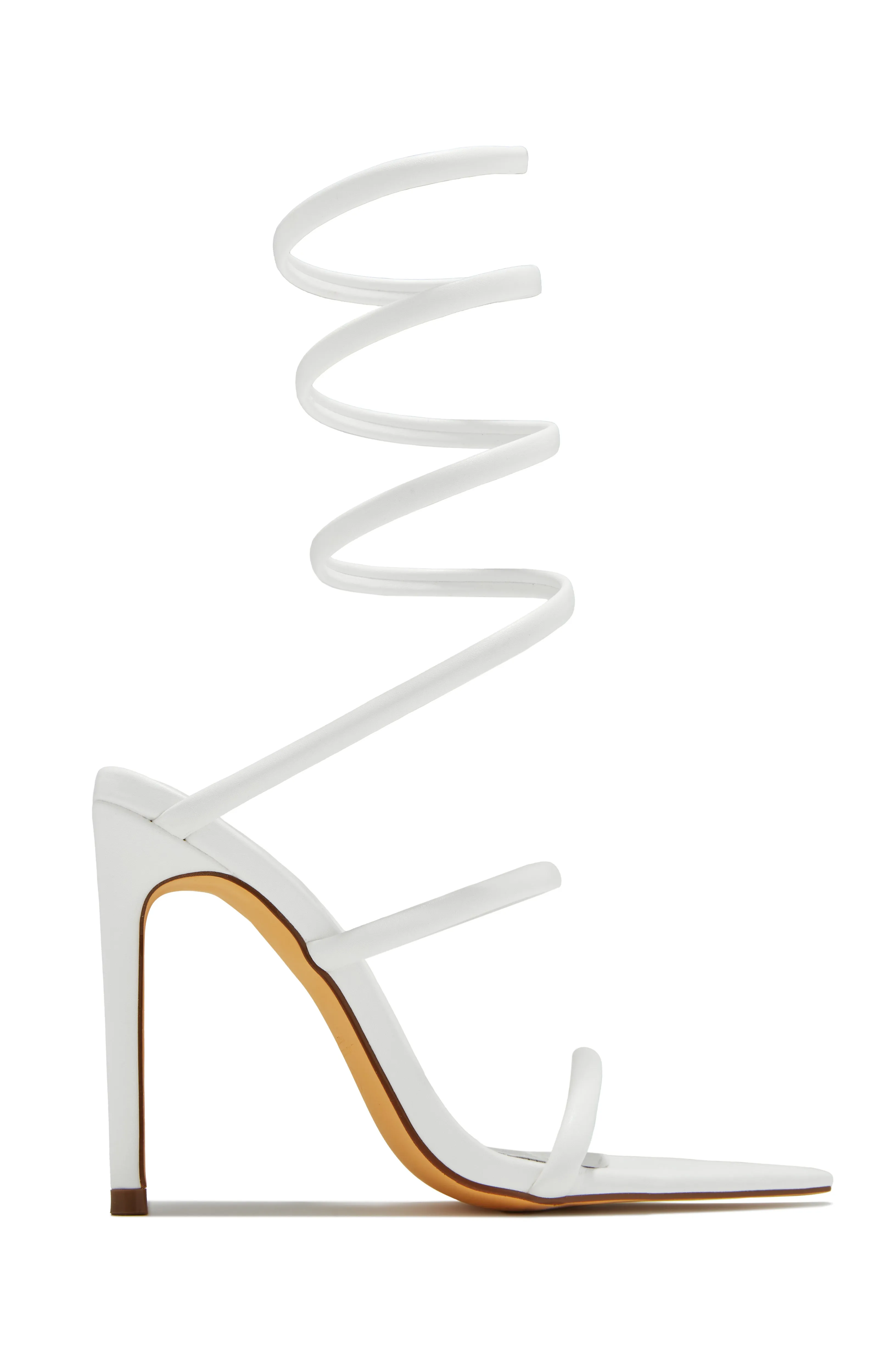 Nathalie Around The Ankle Coil High Heels - Brown