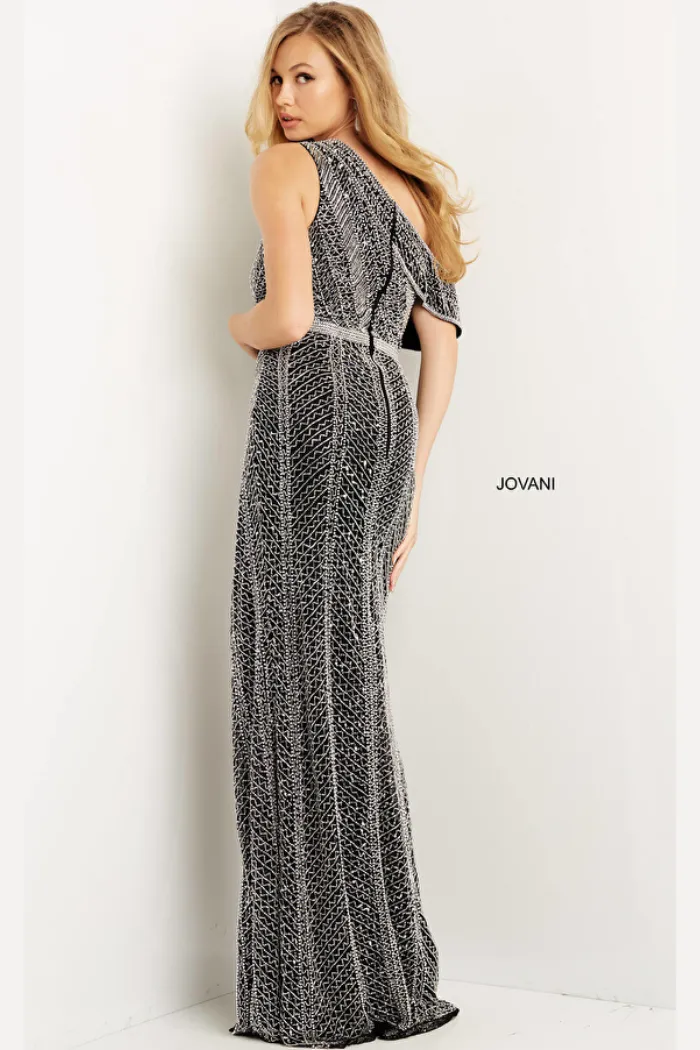 Off The Shoulder Beaded Gown