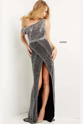 Off The Shoulder Beaded Gown