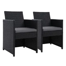 Outdoor Chairs Dining Patio Furniture Lounge Setting Wicker Garden