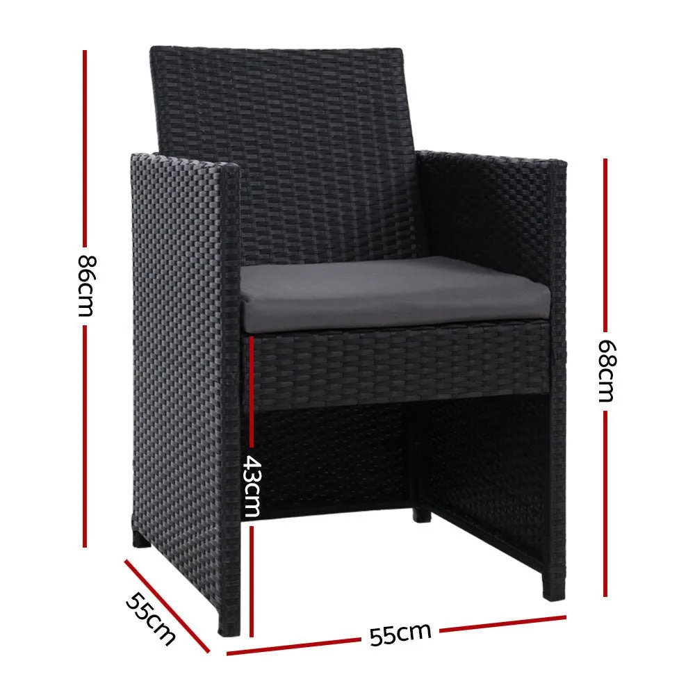 Outdoor Chairs Dining Patio Furniture Lounge Setting Wicker Garden