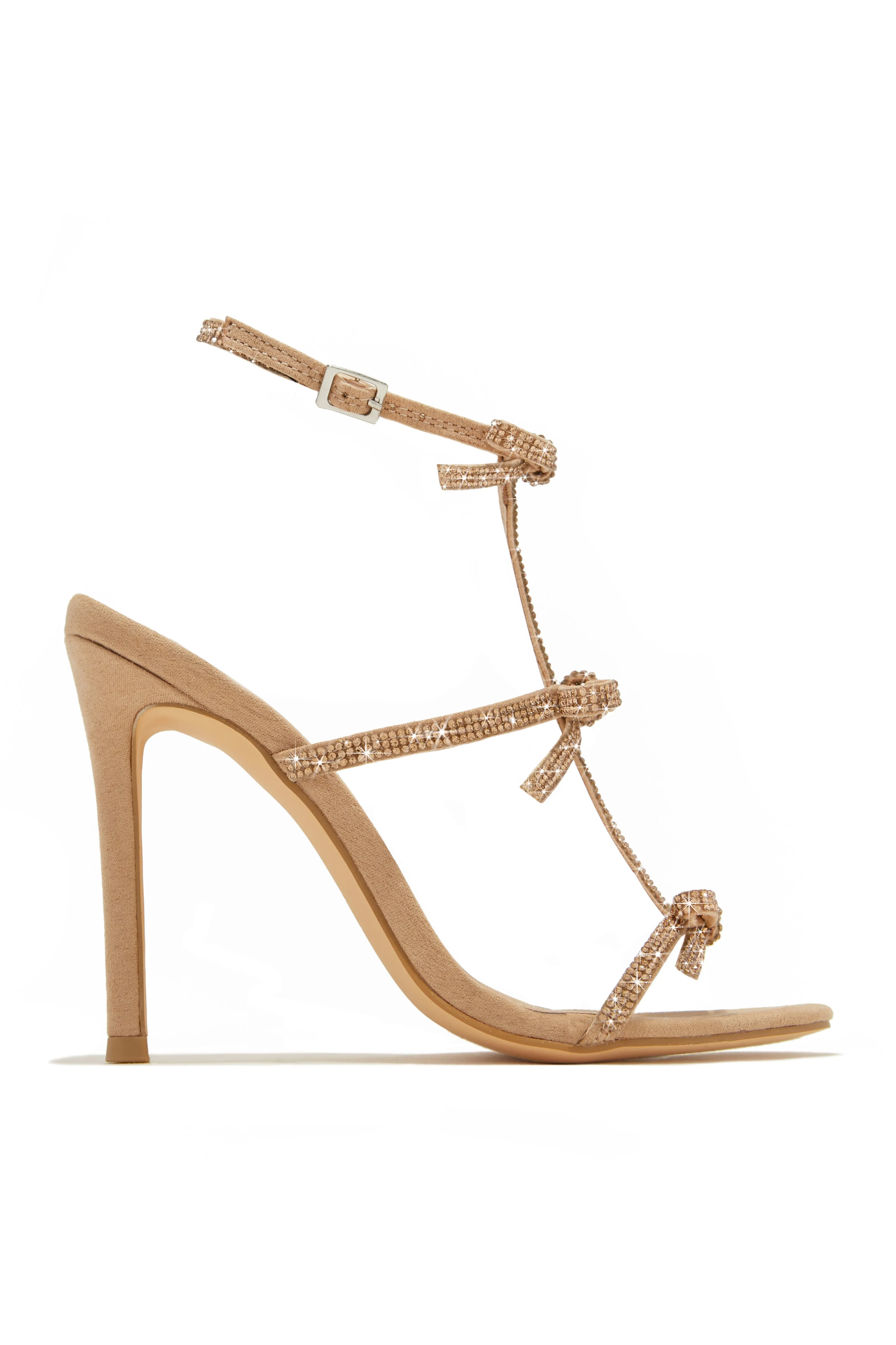 Party Season Embellished High Heels - Rose Gold