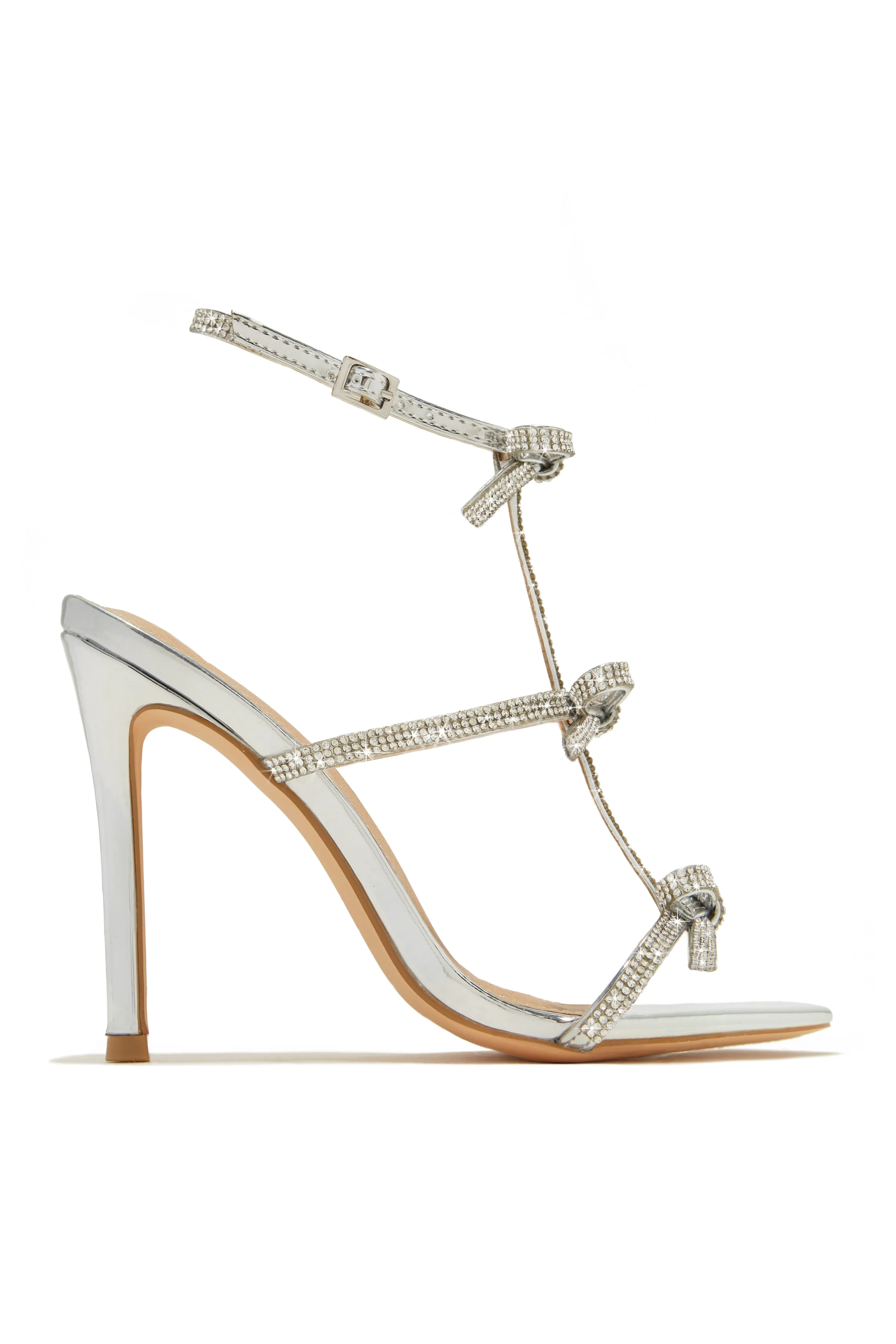 Party Season Embellished High Heels - Rose Gold
