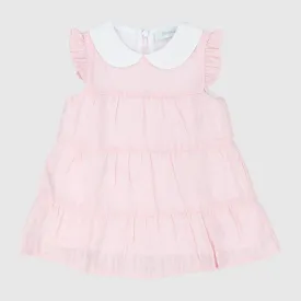 Pink Ruffled Sleeveless Dress
