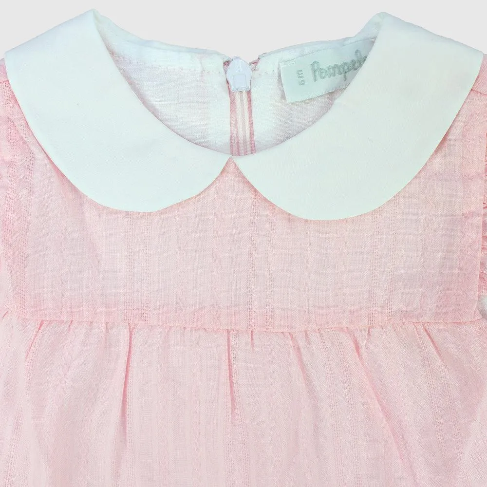 Pink Ruffled Sleeveless Dress