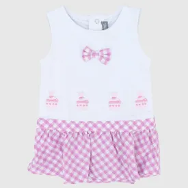 Pinkish Bow Sleeveless Dress