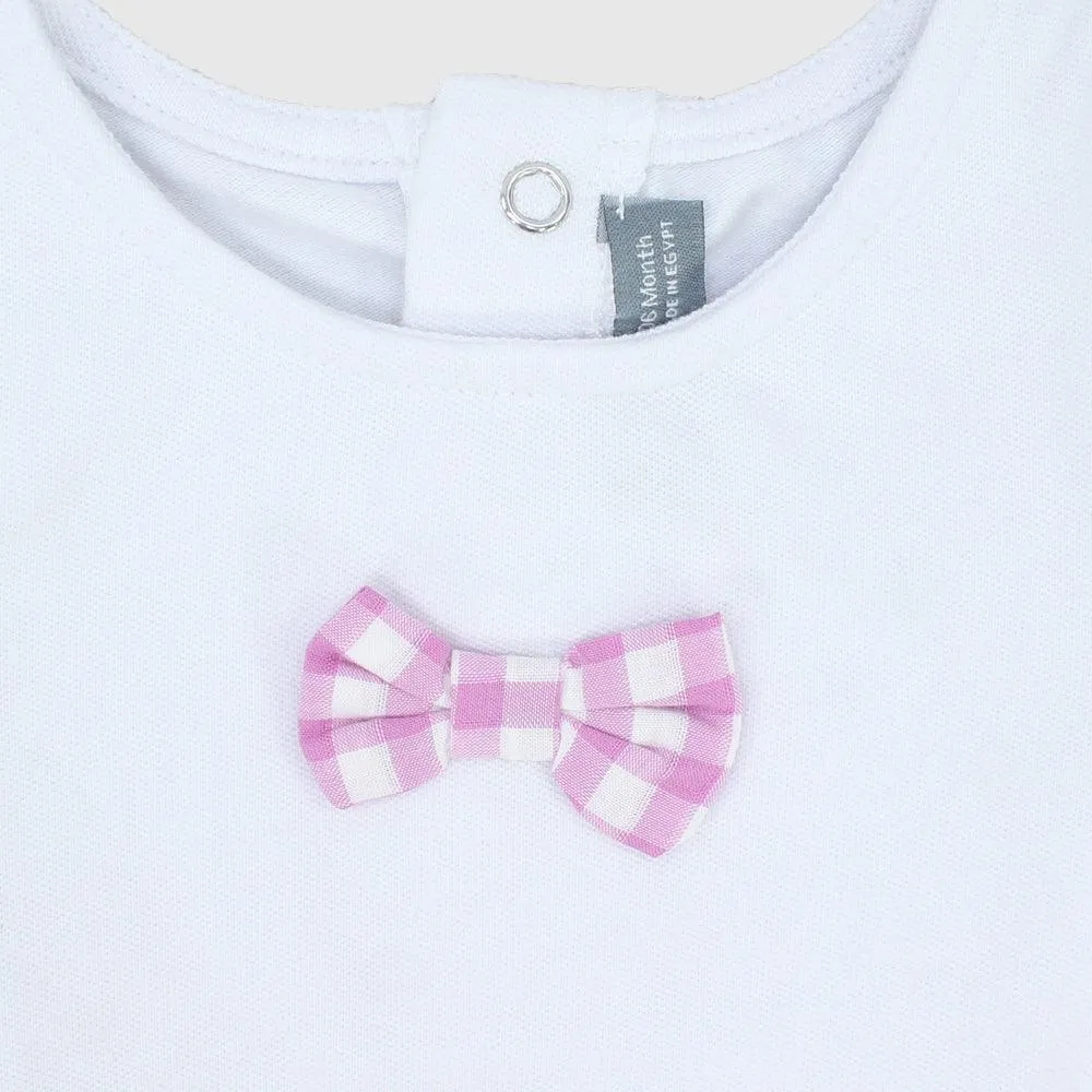 Pinkish Bow Sleeveless Dress