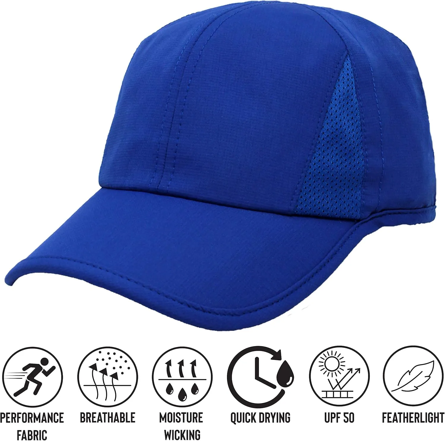 Ponyflo Womens Ponytail Baseball Cap - Ponytail Hats for Women, Curly Hair Ponytail Hat, Baseball Hat for Women