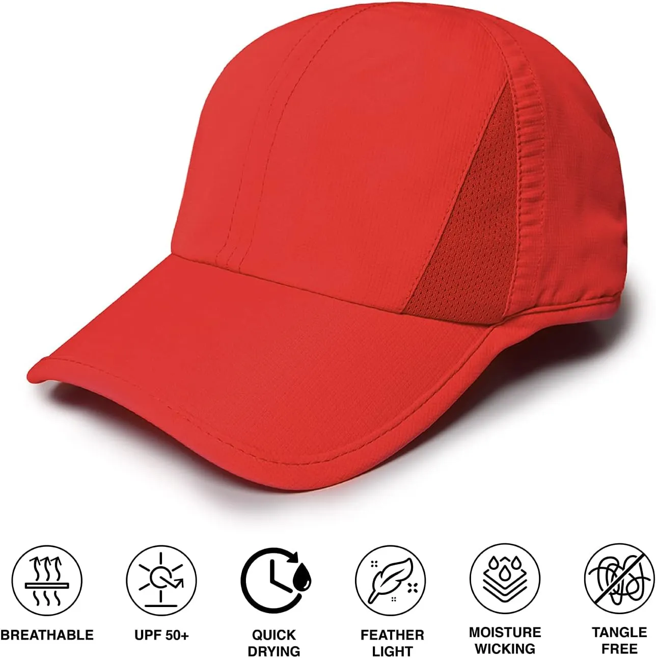 Ponyflo Womens Ponytail Baseball Cap - Ponytail Hats for Women, Curly Hair Ponytail Hat, Baseball Hat for Women