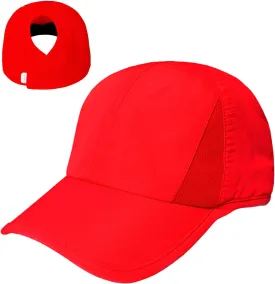 Ponyflo Womens Ponytail Baseball Cap - Ponytail Hats for Women, Curly Hair Ponytail Hat, Baseball Hat for Women