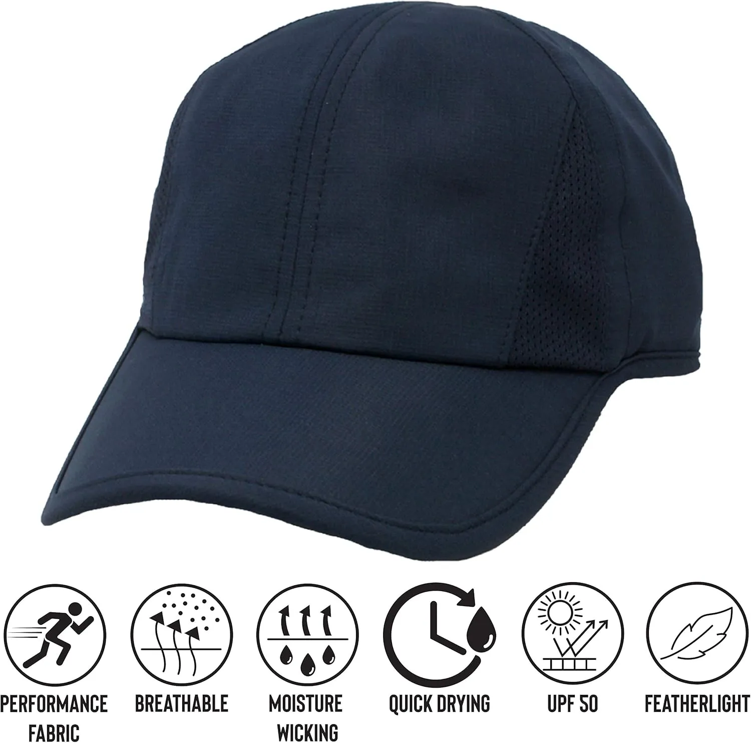 Ponyflo Womens Ponytail Baseball Cap - Ponytail Hats for Women, Curly Hair Ponytail Hat, Baseball Hat for Women