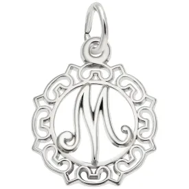 Rembrandt Charms - Ornate Script Initial M Charm - 0817-013