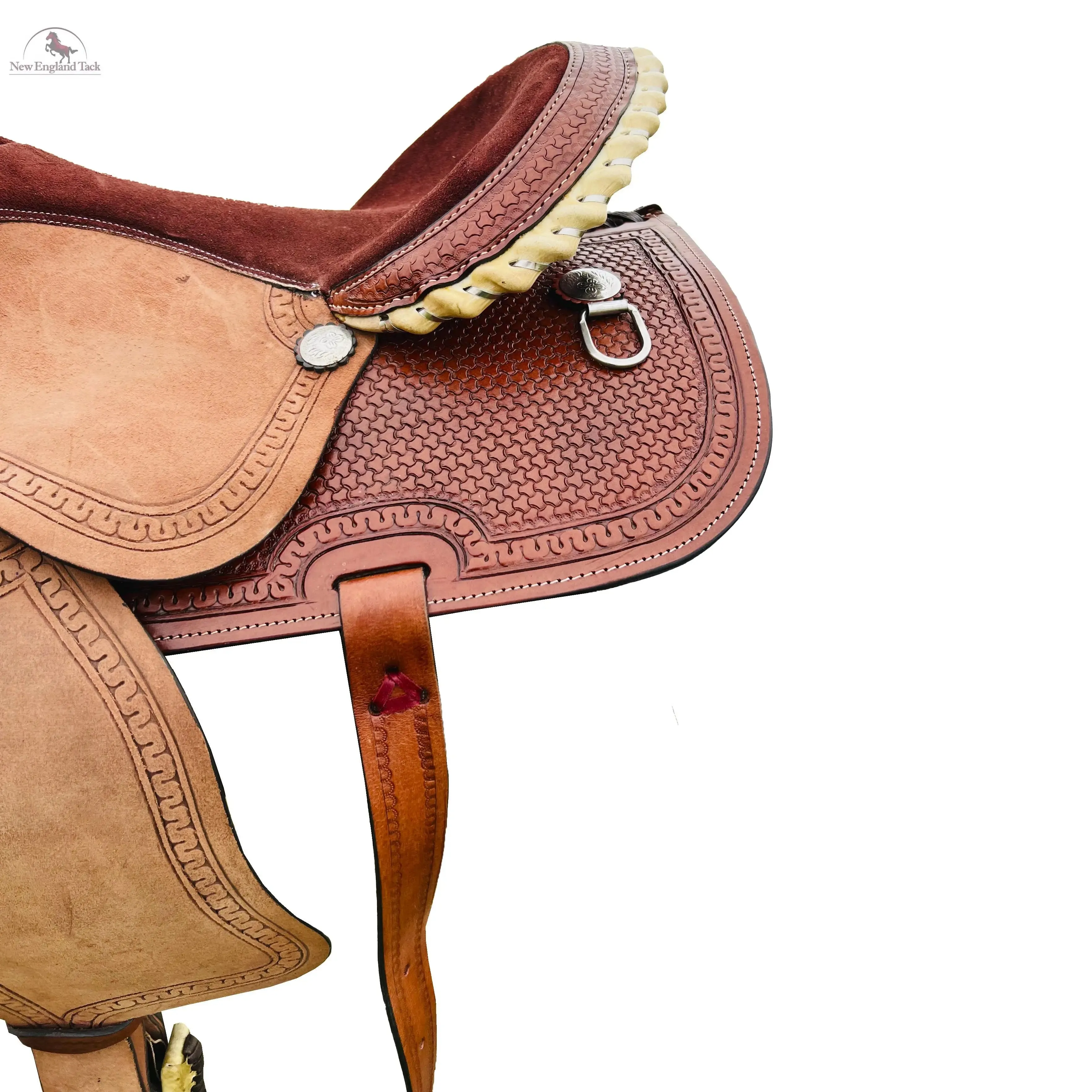 Resistance Western Pleasure and Trail Saddle with Basket Weave Tooled- 15, 16, 17, 18 inch
