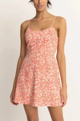 Rhythm Islander Floral Mini Dress - CORAL