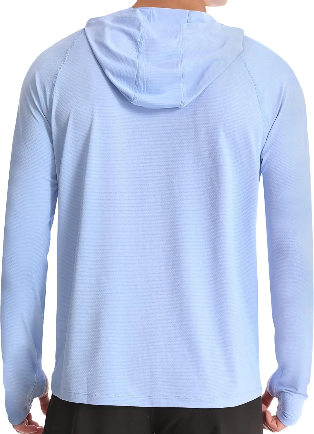 Roadbox UPF 50  Fishing Shirts for Men, Long Sleeve UV Protection Sun Hoodie, Swim Rash Guard for Hiking Running Workout